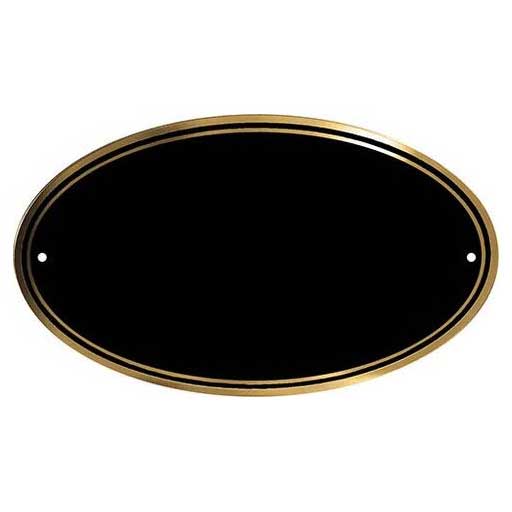 Targhetta ovale in alluminio - 145x85 mm - 10 pz