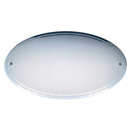 Targhetta ovale in alluminio - 145x85 mm - 10 pz