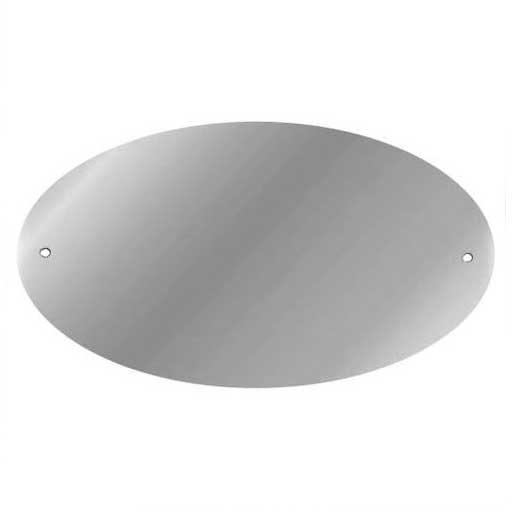 Targhetta ovale in alluminio - 145x85 mm - 10 pz